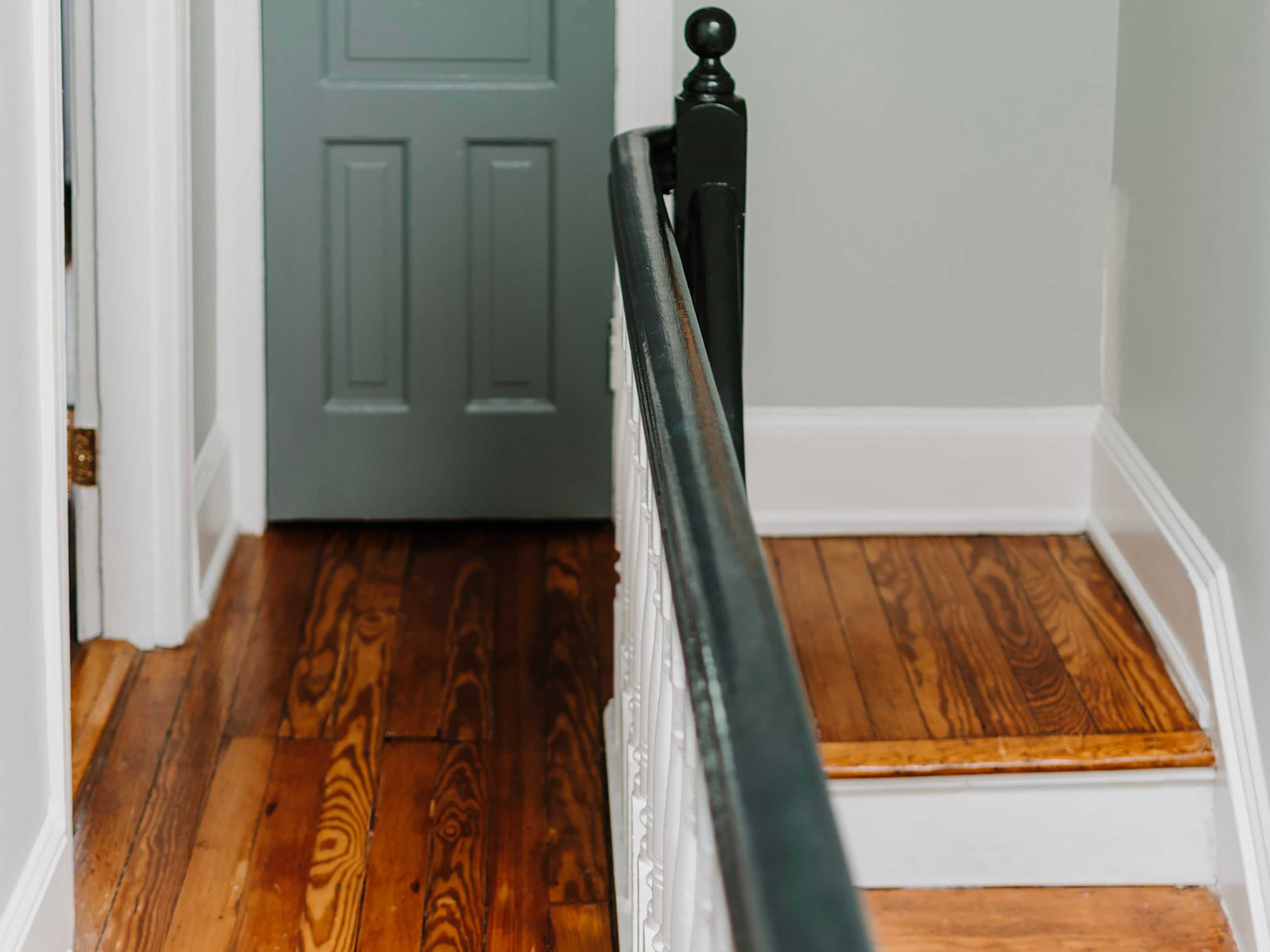 Before: Dated Interior → Modern Flooring