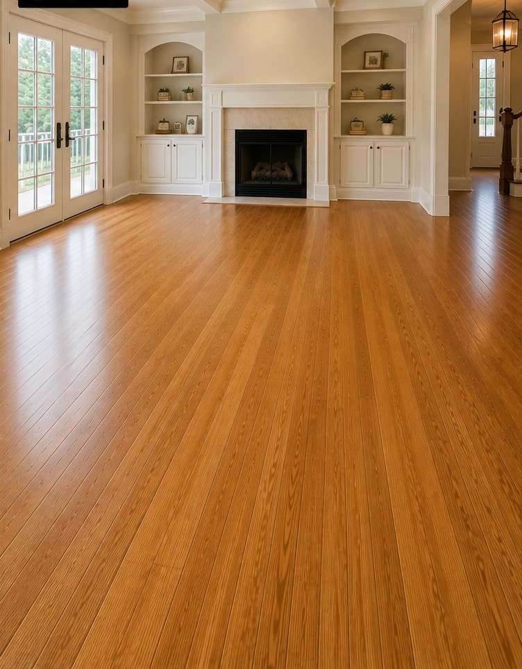 After: Damaged Hardwood → Professionally Finished