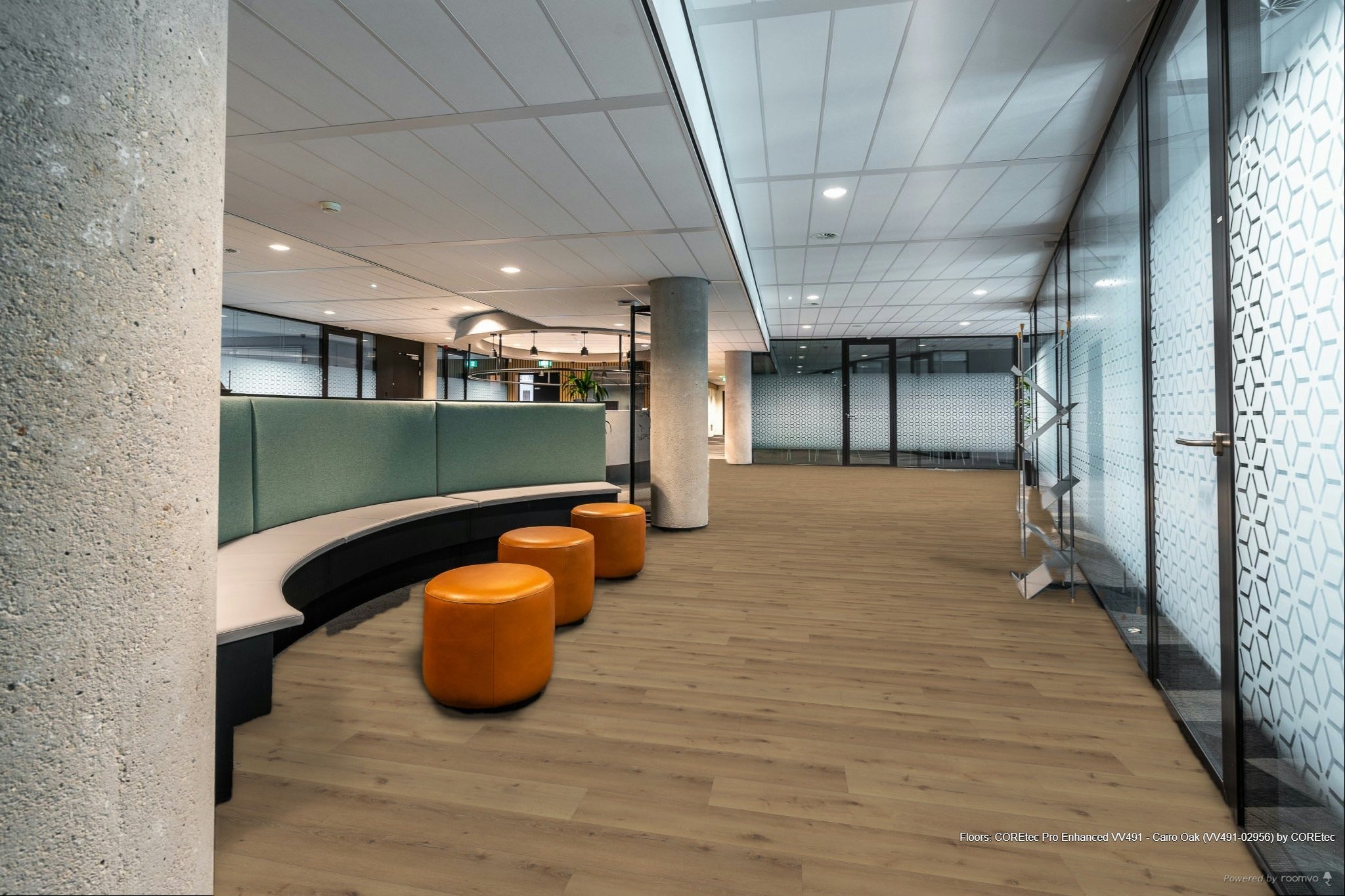 Commercial-grade flooring in a modern office space
