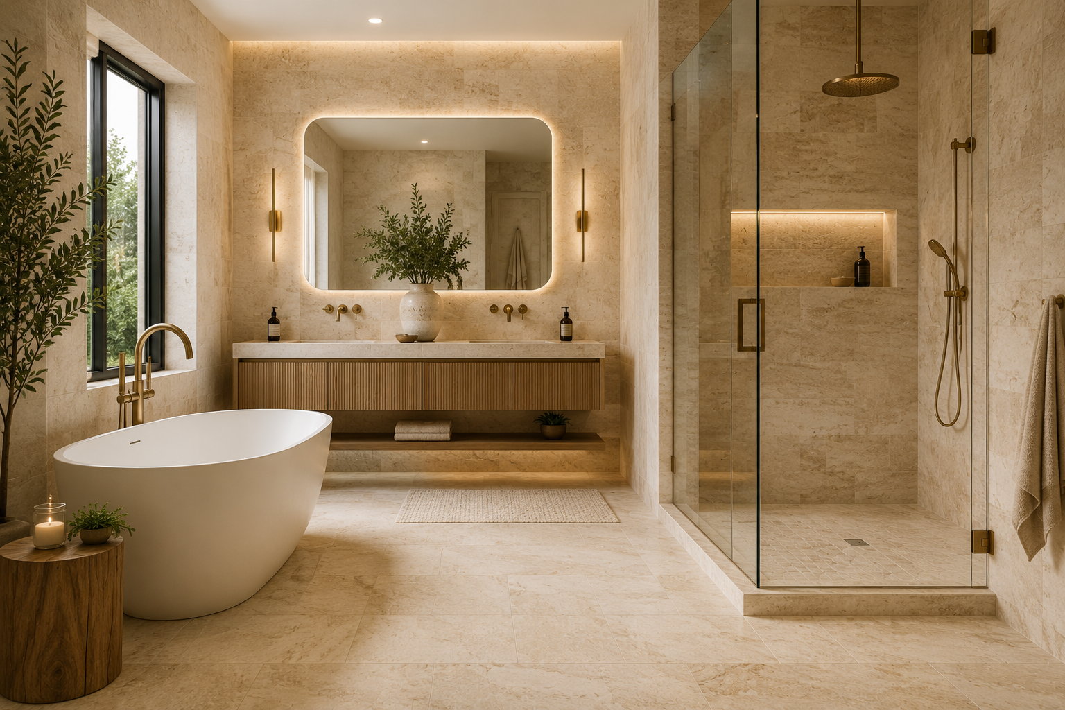 Elegant tile flooring detail