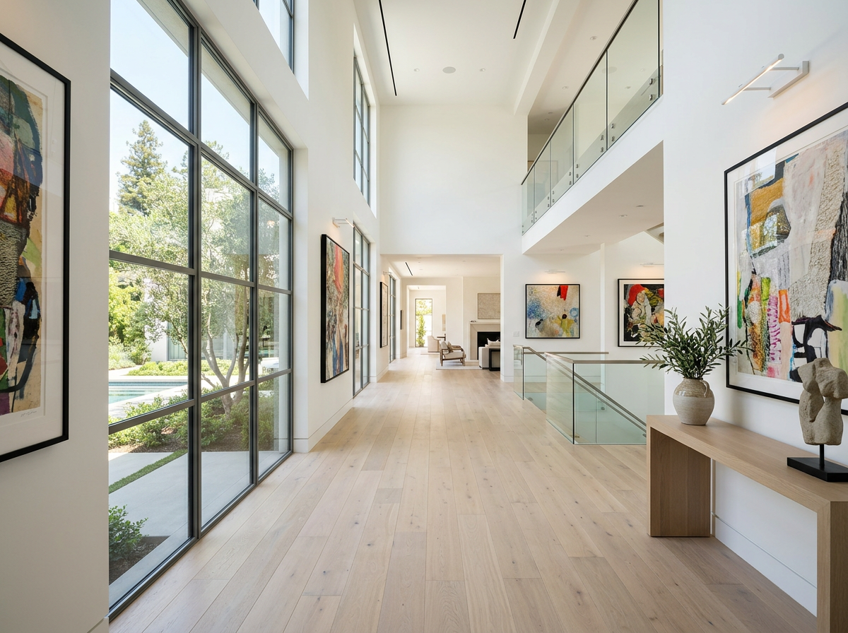 Bright Gallery Hallway